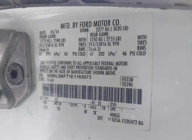 NM0LS6F71E1165973 2014 2014 Ford Transit- Connect Xlt 9