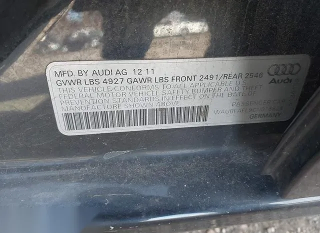 WAUBFAFL9CN018824 2012 2012 Audi A4- 2-0T Premium 9