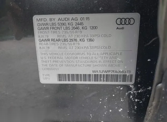 WA1LFAFP7FA096373 2015 2015 Audi Q5- 2-0T Premium 9