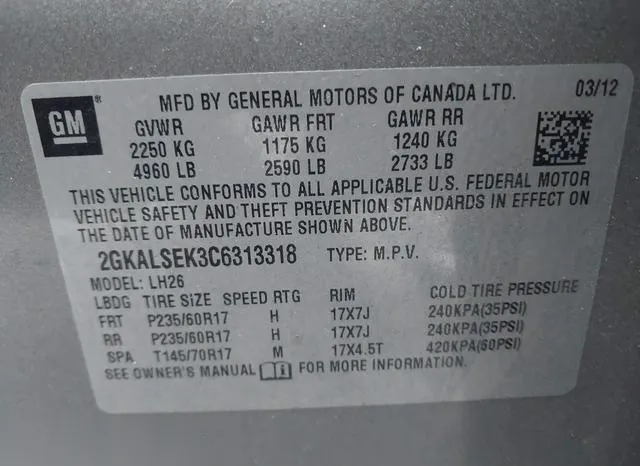 2GKALSEK3C6313318 2012 2012 GMC Terrain- Sle-2 9