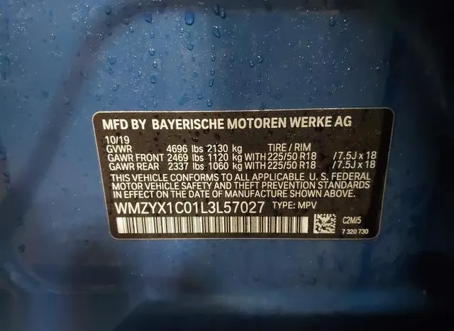 WMZYX1C01L3L57027 2020 2020 Mini Countryman- Cooper S 9