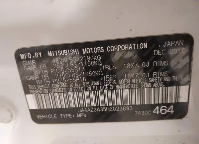 JA4AZ3A35HZ023893 2017 2017 Mitsubishi Outlander- Se/Sel 9