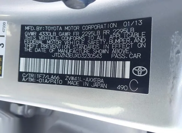 JTDZN3EUXD3230543 2013 2013 Toyota Prius- V Five 9