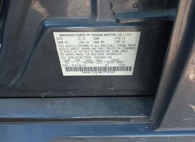 1N4BL21E58C279564 2008 2008 Nissan Altima- 3-5 SE 9