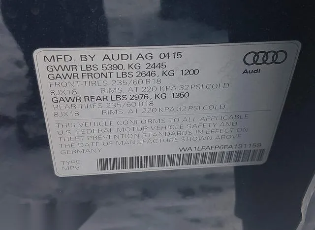 WA1LFAFP6FA131159 2015 2015 Audi Q5- 2-0T Premium 9