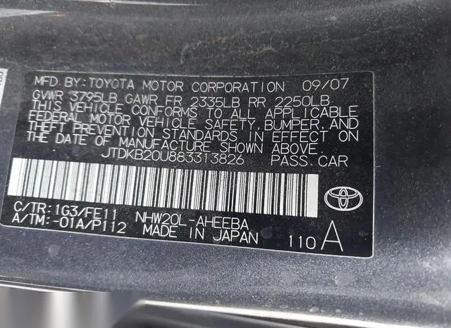 JTDKB20U883313826 2008 2008 Toyota Prius 9