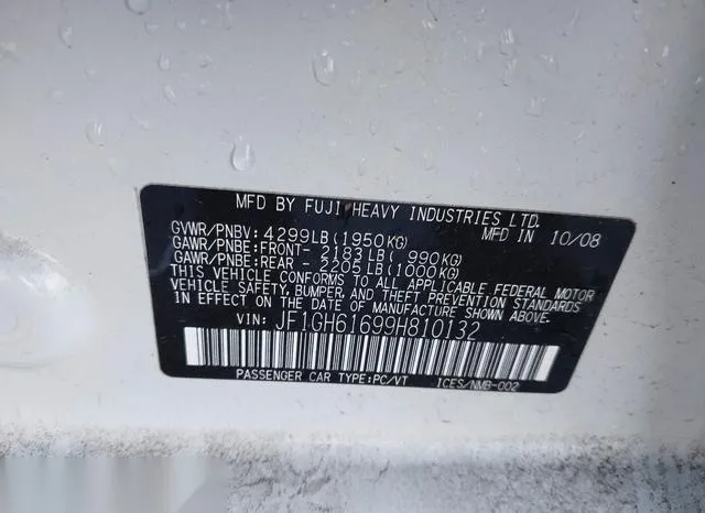 JF1GH61699H810132 2009 2009 Subaru Impreza- 2-5I 9