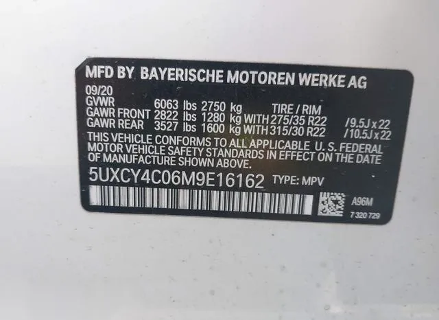 5UXCY4C06M9E16162 2021 2021 BMW X6- Sdrive40I 9