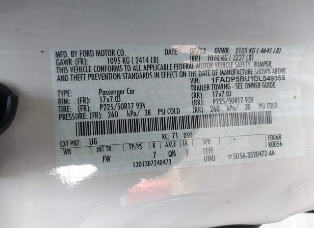 1FADP5BU1DL549355 2013 2013 Ford C-Max- Hybrid Sel 9