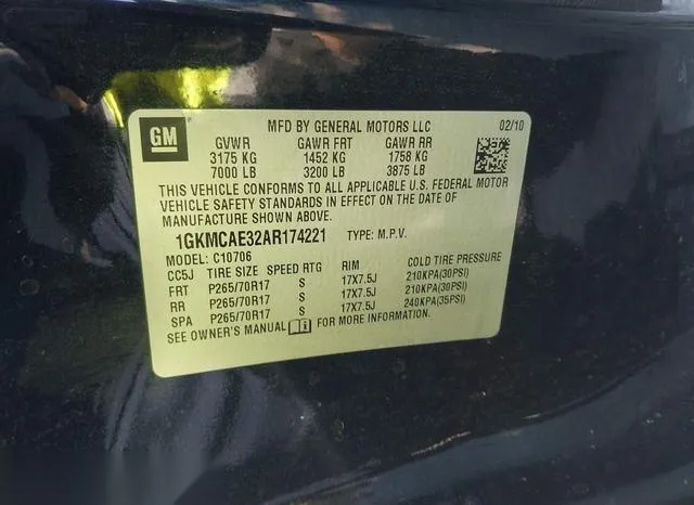 1GKMCAE32AR174221 2010 2010 GMC Yukon- Sle 9