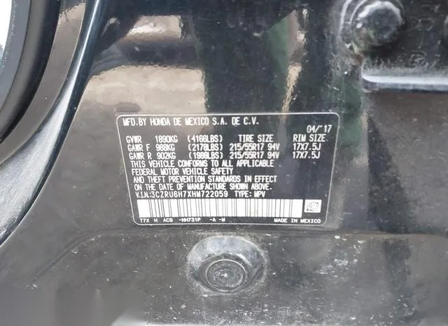 3CZRU6H7XHM722059 2017 2017 Honda HR-V- Ex-L 9