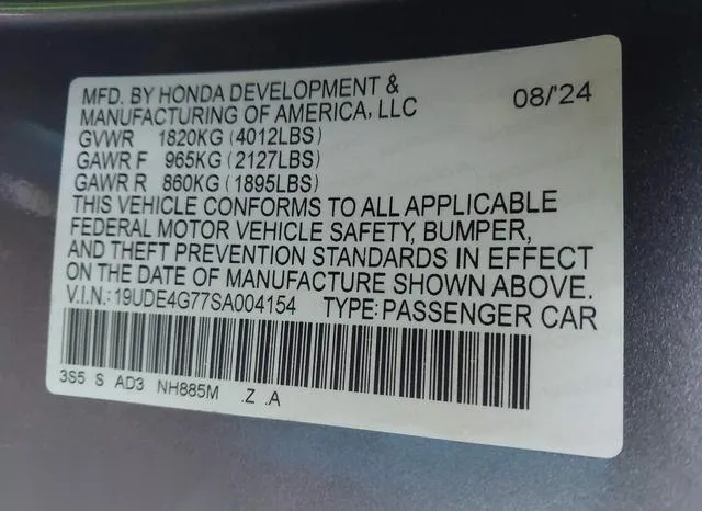 19UDE4G77SA004154 2025 2025 Acura Integra- A-Spec W/ Techno 9