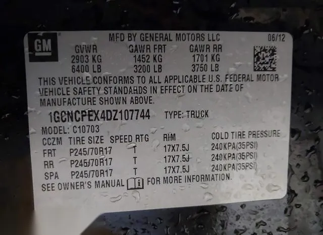 1GCNCPEX4DZ107744 2013 2013 Chevrolet Silverado 1500- Work 9