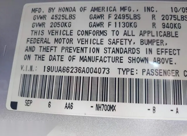 19UUA66236A004073 2006 2006 Acura TL 9