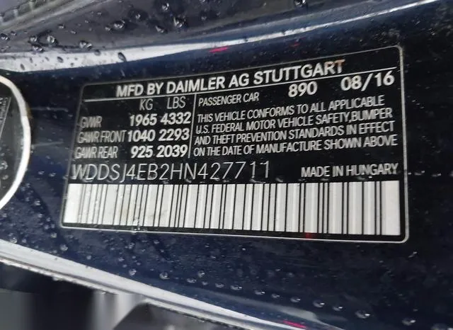 WDDSJ4EB2HN427711 2017 2017 Mercedes-Benz CLA 250 9