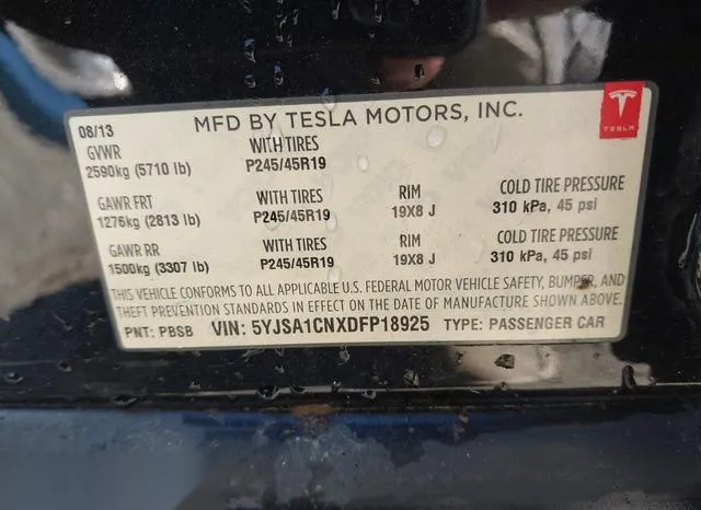 5YJSA1CNXDFP18925 2013 2013 Tesla Model S 9