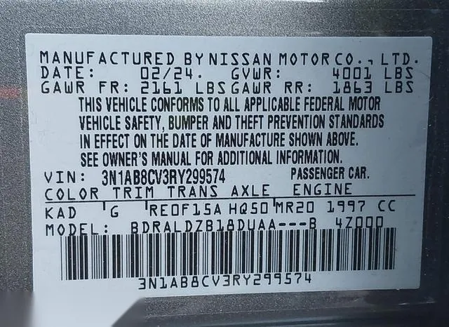 3N1AB8CV3RY299574 2024 2024 Nissan Sentra- Sv Xtronic Cvt 9