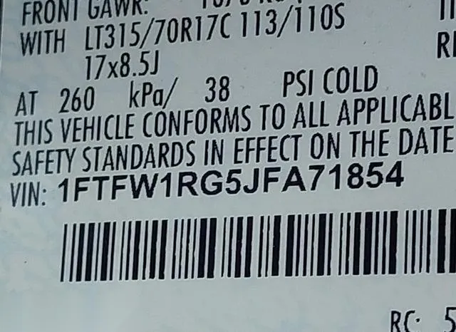 1FTFW1RG5JFA71854 2018 2018 Ford F-150- Raptor 9