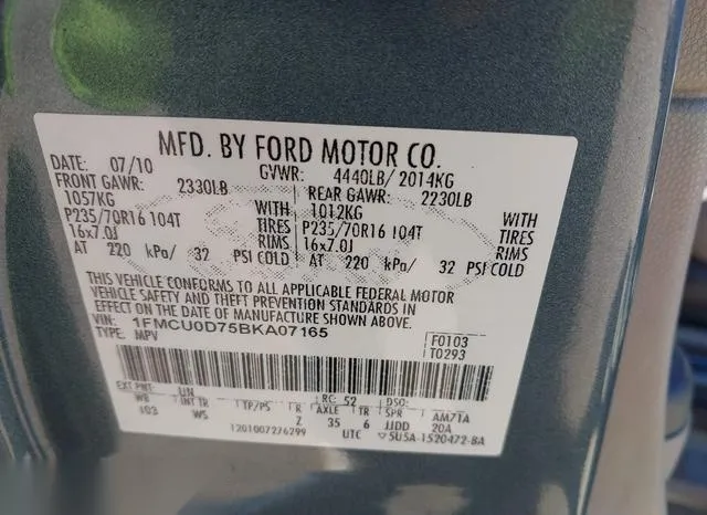 1FMCU0D75BKA07165 2011 2011 Ford Escape- Xlt 9