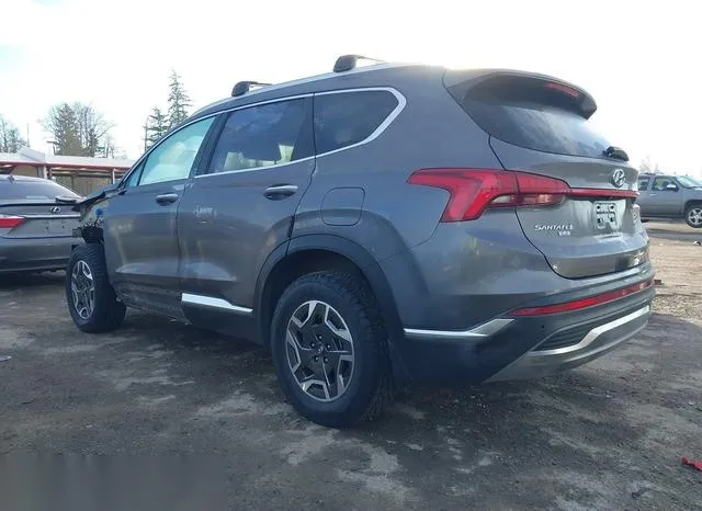 KM8S2DA16MU011886 2021 2021 Hyundai Santa Fe- Hybrid Blue 3