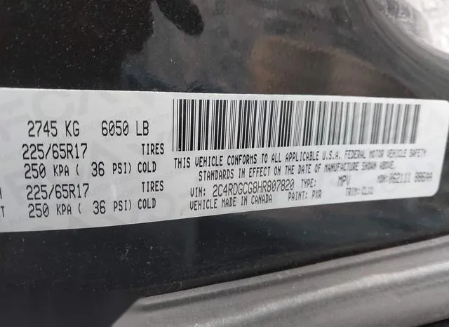 2C4RDGCG8HR807820 2017 2017 Dodge Grand Caravan- Sxt 9