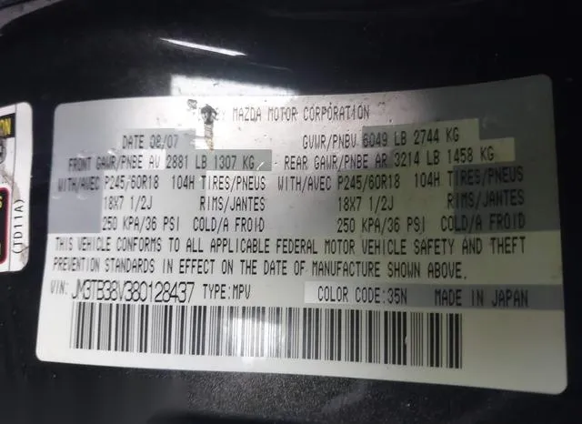 JM3TB38V380128437 2008 2008 Mazda CX-9- Sport 9