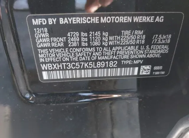 WBXHT3C57K5L89182 2019 2019 BMW X1- Xdrive28I 9