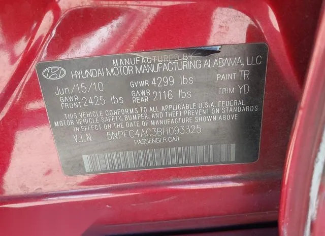 5NPEC4AC3BH093325 2011 2011 Hyundai Sonata- Limited 9