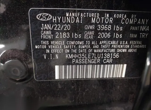 KMHH35LE7LU138156 2020 2020 Hyundai Elantra- GT 9