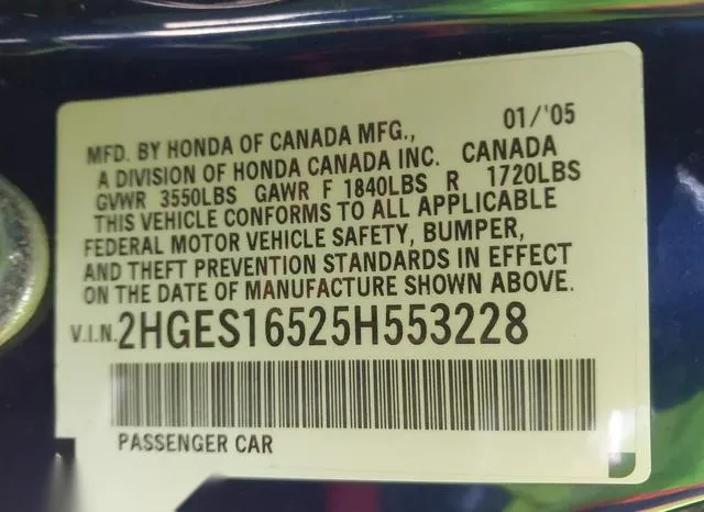 2HGES16525H553228 2005 2005 Honda Civic- LX 9