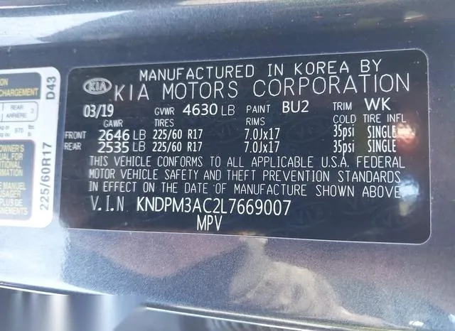 KNDPM3AC2L7669007 2020 2020 KIA Sportage- LX 9