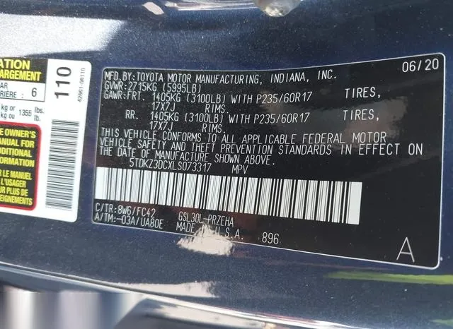 5TDKZ3DCXLS073317 2020 2020 Toyota Sienna- LE 9