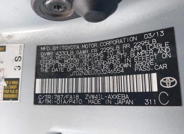 JTDZN3EU7D3246554 2013 2013 Toyota Prius- V Two 9