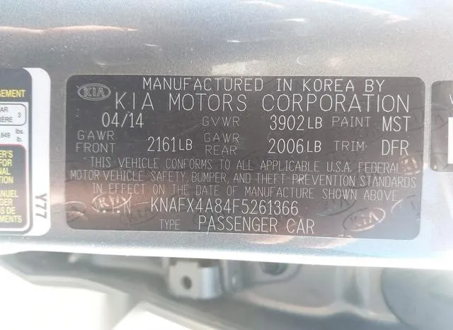 KNAFX4A84F5261366 2015 2015 KIA Forte- EX 9