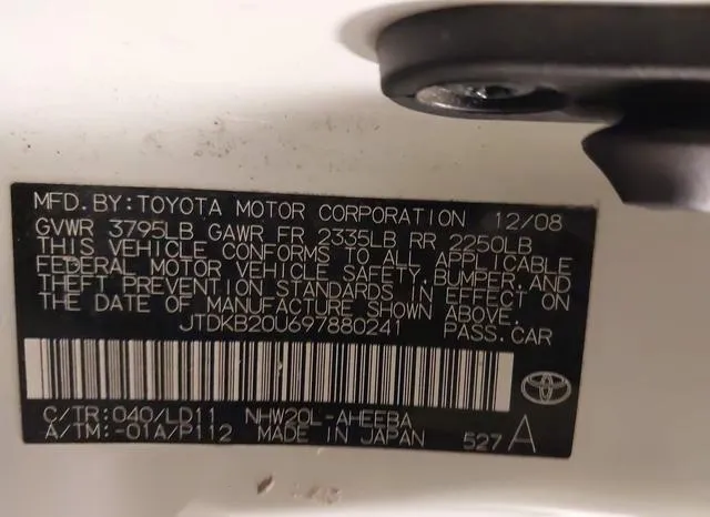 JTDKB20U697880241 2009 2009 Toyota Prius 9