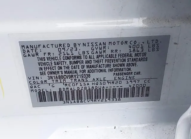 3N1AB8CV9RY219338 2024 2024 Nissan Sentra- Sv Xtronic Cvt 9