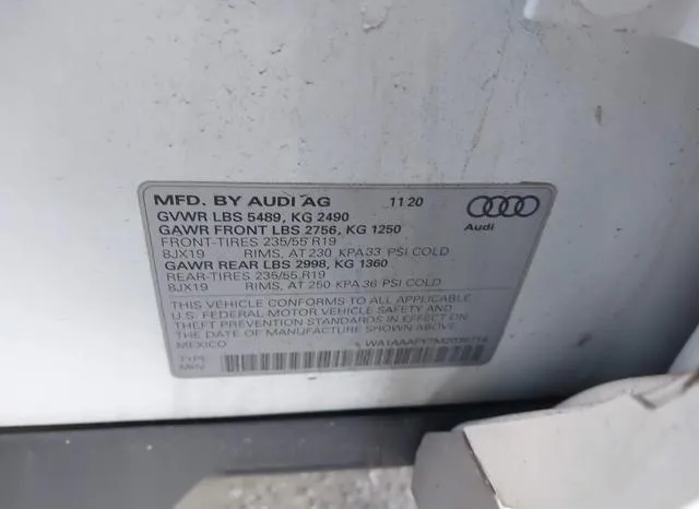 WA1AAAFY7M2036714 2021 2021 Audi Q5- Premium 45 Tfsi Quattr 9