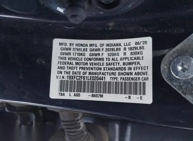 19XFC2F61LE020441 2020 2020 Honda Civic- LX 9