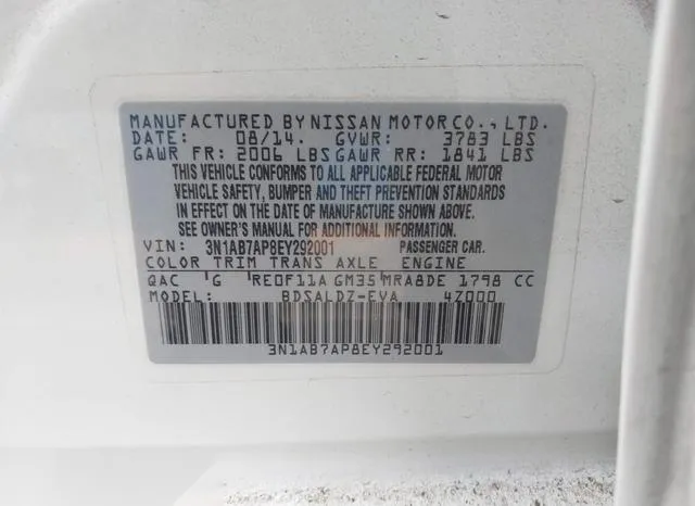 3N1AB7AP8EY292001 2014 2014 Nissan Sentra- SV 9