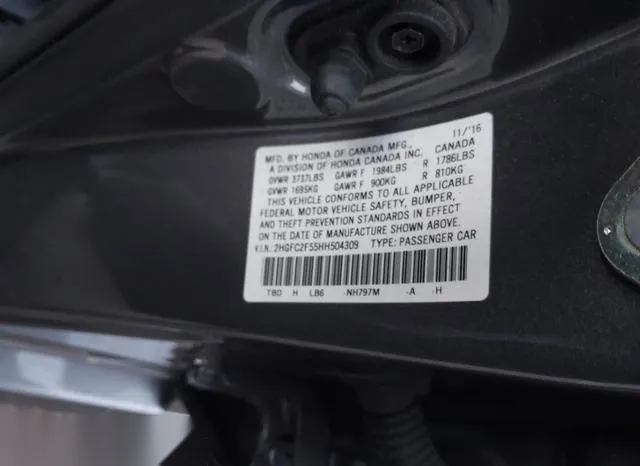 2HGFC2F55HH504309 2017 2017 Honda Civic- LX 9