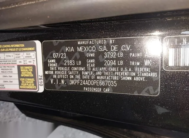 3KPF24AD0PE667035 2023 2023 KIA Forte- Lxs 9