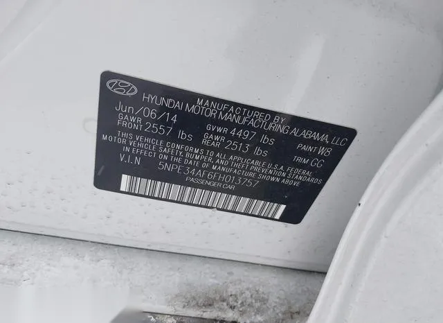 5NPE34AF6FH013757 2015 2015 Hyundai Sonata- Limited 9