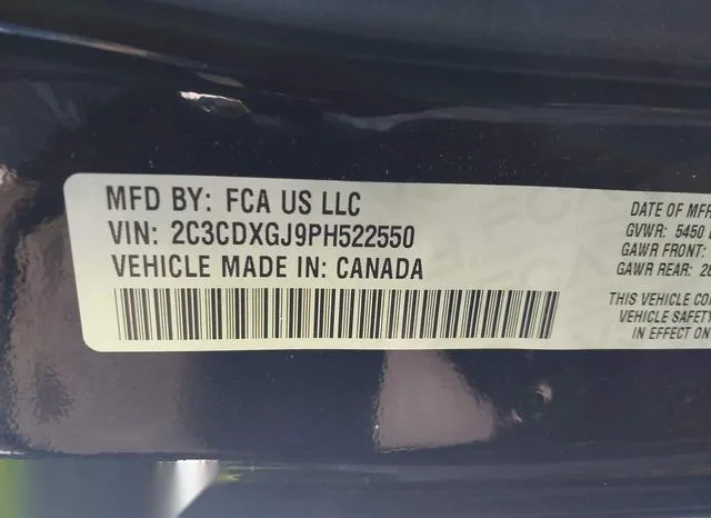 2C3CDXGJ9PH522550 2023 2023 Dodge Charger- Scat Pack Widebody 9