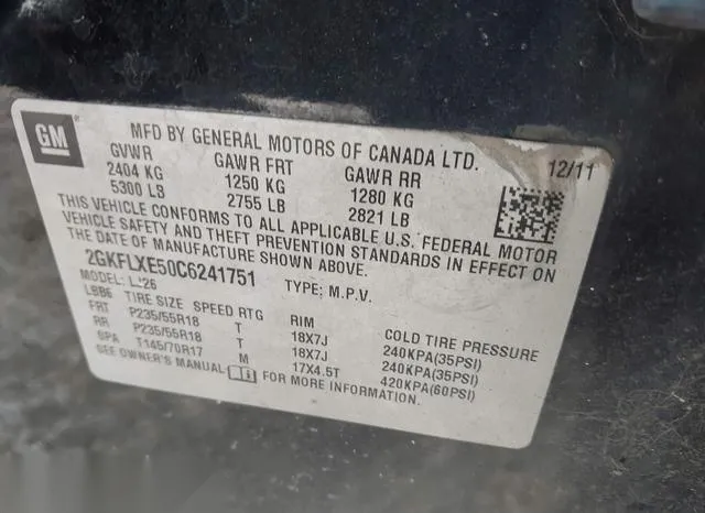 2GKFLXE50C6241751 2012 2012 GMC Terrain- Slt-2 9