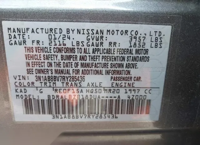 3N1AB8BV7RY285436 2024 2024 Nissan Sentra- S Xtronic Cvt 9