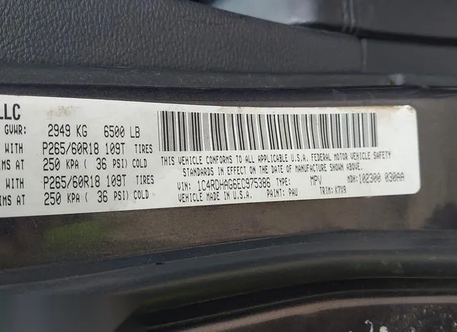 1C4RDHAG6EC975386 2014 2014 Dodge Durango- Sxt 9