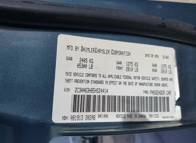 2C3AA63H85H524414 2005 2005 Chrysler 300C 9