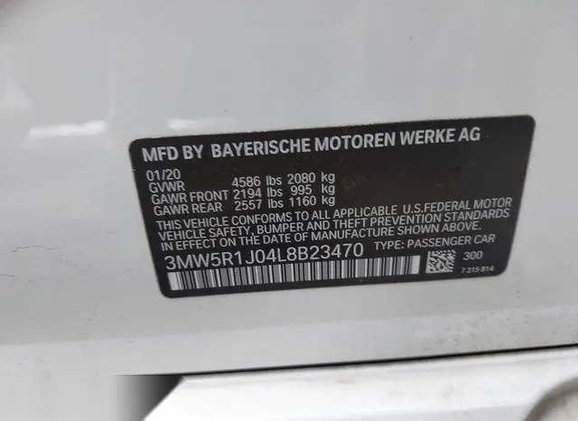 3MW5R1J04L8B23470 2020 2020 BMW 3 Series- 330I 9