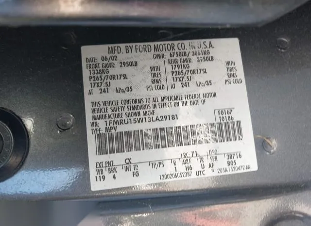 1FMRU15W13LA29181 2003 2003 Ford Expedition- Xlt 9