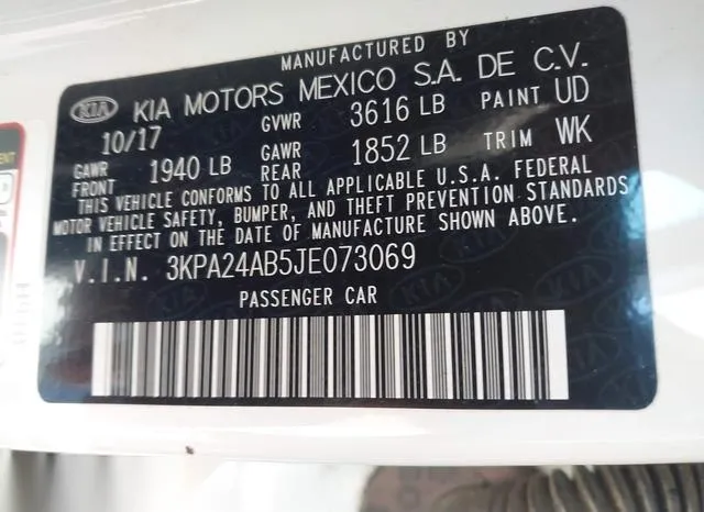 3KPA24AB5JE073069 2018 2018 KIA Rio- LX 9